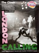 A contemporary bus stop poster for The Clash London Calling '2019 Editions' exhibition and limited