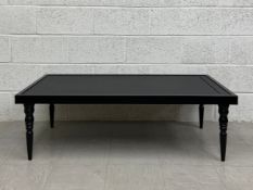 A contemporary Chalk Board coffee table by Duffy London having a rectangular stepped top with a