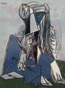 A contemporary large limited edition giclée print after the original painting titled 'Portrait of