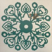A contemporary hand painted Kaspa paper casting by Jule Patten titled 'E Na Opio O Molokai - A