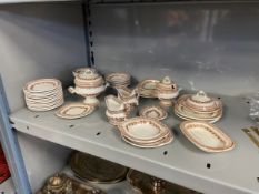 A John Meir & Son Myrtle Wreath 19th century child's miniature part dinner service comprising of two