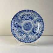 An early 19th century blue and white pearlware Vignette series dinner plate C.1823-1827 by John
