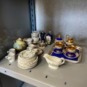 A mixed collection of 19th century and later miniature porcelain to include Royal Worcester, Royal