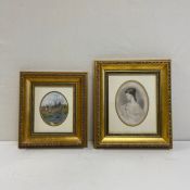 Two artworks to include a 19th century hand coloured steel engraving C.1834 titled 'Ruth' by Richard
