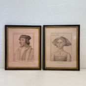 A pair of C.1790 portrait engravings titled 'The Lady Meutas' and 'Th: Eliott Knight' by Francesco