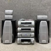 A Technics DV290 stereo hi-fi system complete with a tuner/amplifier, DVD/CD changer, sound