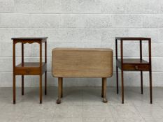 Two 19th century mahogany occasional tables each having a square top over a single frieze drawer