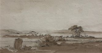 Mary Holbech (1803-1873), a 19th century pen and sepia wash landscape study titled 'The Solent