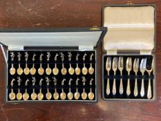 A set of twenty four hallmarked silver Berthold Muller & Son teaspoons, Chester C.1900 with