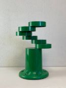 A 1960s green moulded Pluvium umbrella stand by Giancarlo Piretti for Anonima Castelli with maker'
