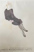 David Hockney (b.1937), a framed and glazed lithographic poster after the original drawing titled '