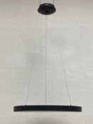 A contemporary dimmable LED ceiling pendant light by Arrow Electricals, new in box.