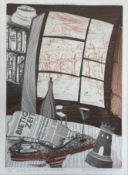 Roland Bentz (b.1950), a limited edition abstract still life etching with colours, signed and