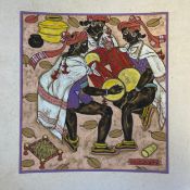 Abdulrahim Apabhai Almelkar (1920-1982), an Indian school ink and gouache painting titled 'Native