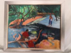 After Paul Gaugin (1848-1903), a 20th century Impressionist style oil on canvas after the original
