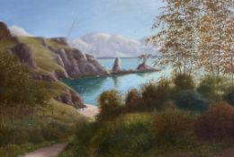 Frederick Chaplin Smith (b.1926), a 20th century English School oil on board depicting a Cornish