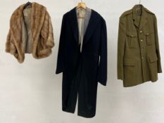 Three early to mid 20th century outfits to include a ladies fur coat by Charles Berg of Mayfair, a