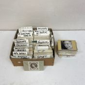 A collection of stamp related postcards.