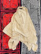 A mixed collection to include two vintage DKNY scarves and a vintage Saachi shawl. L.162cm (DKNY