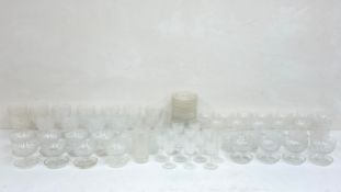 A large suite of vintage Webb's cut crystal to include drinking glasses, desert bowls and others