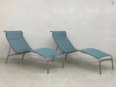 Alberto Meda for Alias 1994, a pair of PVC coated chaise longues. H.81 L.156cm