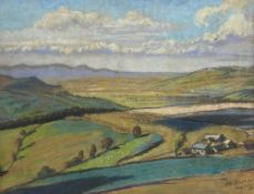 Albert George Horner (1904-1987), watercolour, summer landscape signed and dated in glazed frame.