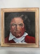 A contemporary oil on canvas by S. Powell titled 'Ludvig Van Beethoven' 2008, signed to the lower
