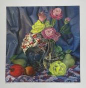 Hilary Beauchamp MBE, a contemporary acrylic painting on board titled 'Perception', hand signed in