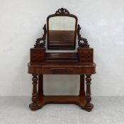 A Victorian walnut Duchess style dressing table. (In need of some attention as seen). H.170 W.118