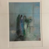 A framed and glazed etching, Les Adieux, number 33 from and edition of 50, signed Campi, with Armand
