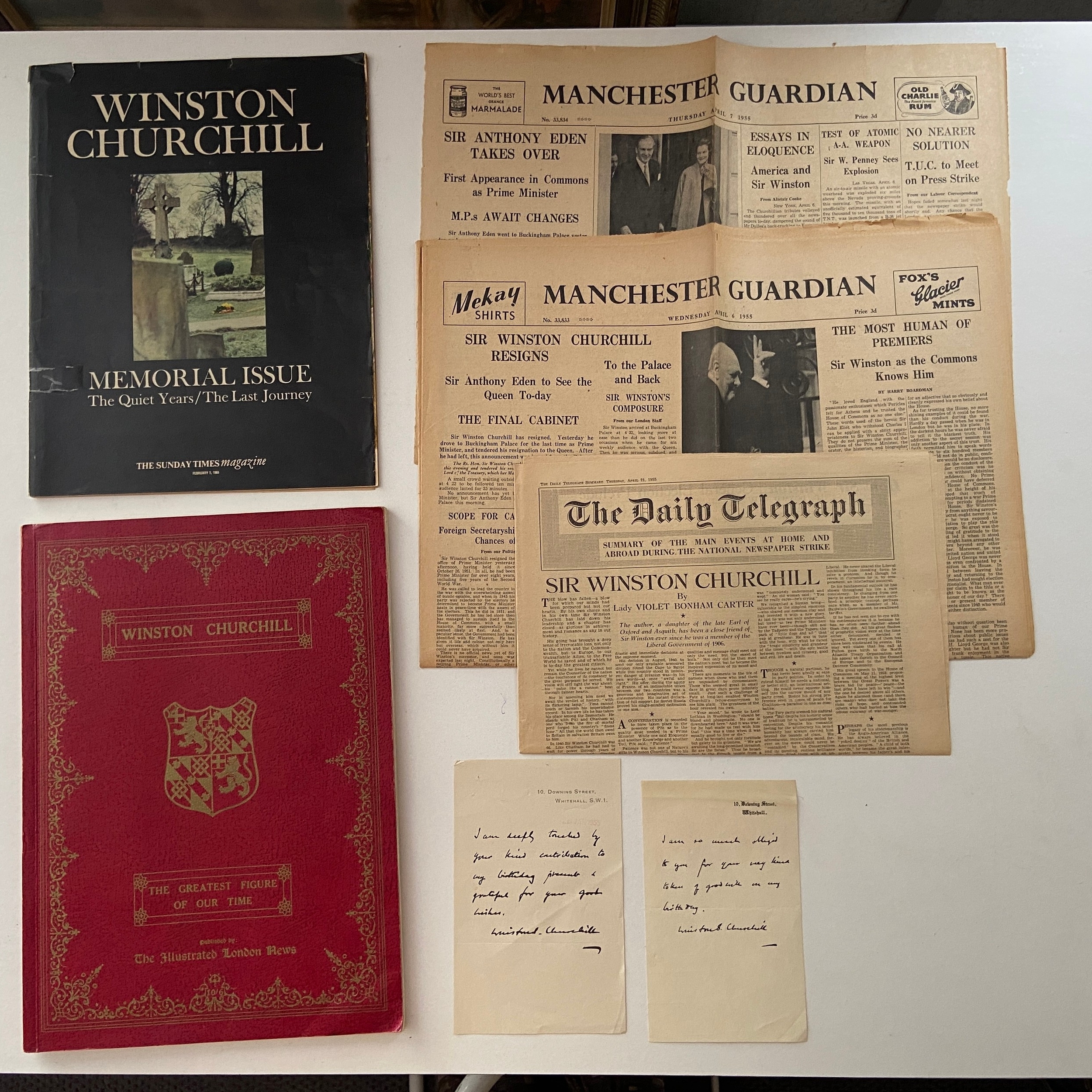 Winston S. Churchill (1874-1965), a mixed collection to include two 1955 copies of The Manchester