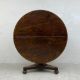 A William IV rosewood tilt top table dining table on triform acanthus carved base. H.73 Dia.128cm ( - Image 1 of 8