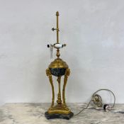 A contemporary French Empire style 'Nash' table lamp by Christopher Hyde having a narrow gilt