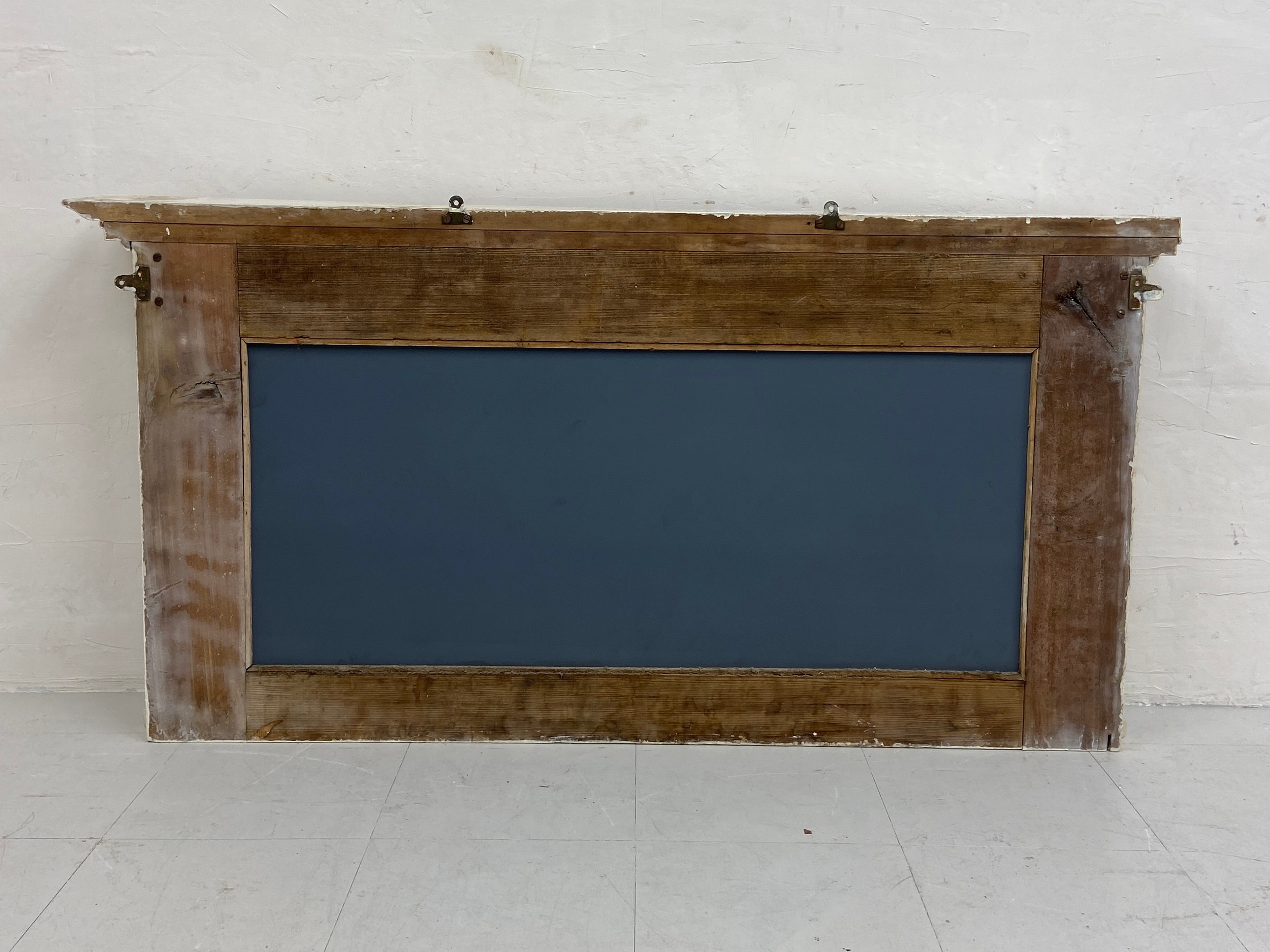 A C.1900 white painted overmantel mirror having a dentil moulded cornice with ball moulded frieze - Image 4 of 4