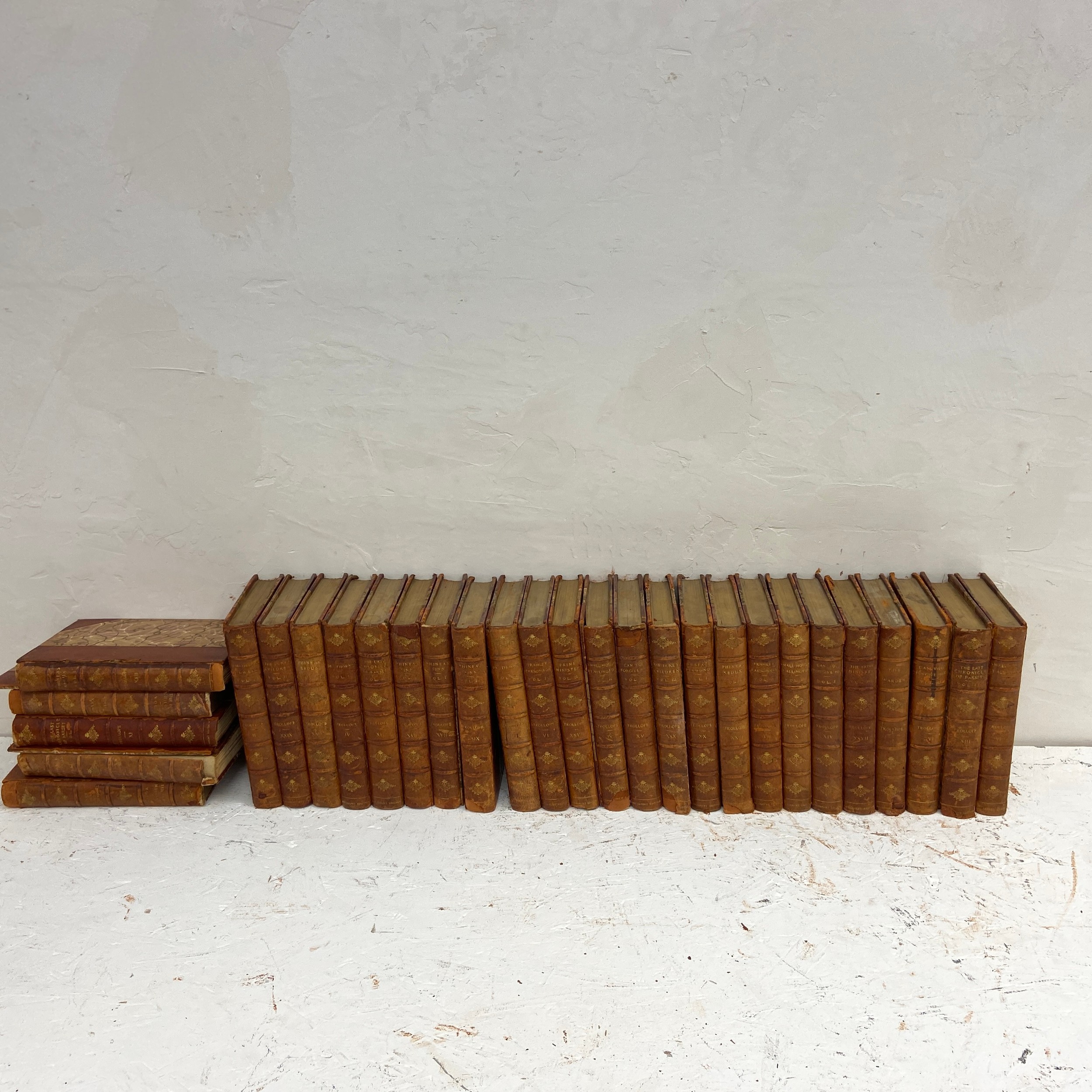 A rare set of twenty-nine original Half Persian Morocco bound Parliament Edition copies of the Works