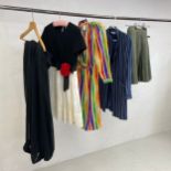 Six items of vintage women's clothing to include Curiel, Kate Spade, Caroline Charles and Alex