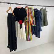 Six items of vintage women's clothing to include Curiel, Kate Spade, Caroline Charles and Alex