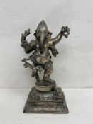 An early 20th century cast metal figure of Hindu deity Ganesh. H.36cm