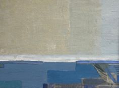 A mixed media abstract composition on board, signed dated and titled to the reverse, framed.