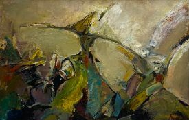Henk Munnik (1912-1997), a 20th century abstract oil on canvas, signed to the lower right and