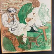 Juliette Palmer (1930–2015), a watercolour study titled 'Mountain Wool', signed to the lower left in