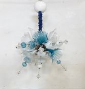 Peter Nilsson, a Kumulus 120 chandelier, hand blown glass of free organic floral form. Dia. 98cm