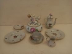 A mixed collection of mid to late 20th century Herend Hungary porcelain to include a Rothschild Bird