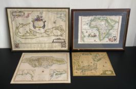 A mixed collection of maps to include one titled 'Mappa Aestivarum Insularum, alias Barmudas