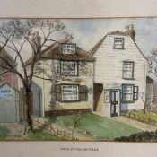 A contemporary watercolour titled 'Myrtle Cottages, Whitstable', signed Lilian F. Page to the