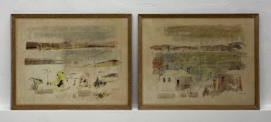 Alfred Birdsey (1912-1996), a pair of 20th century pen and watercolour paintings on paper,