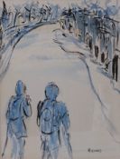 A 20th century watercolour study titled 'Enniskerry' by Rolli Luke Roland, signed to the lower right