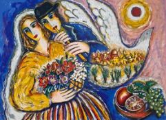Zamy Steynovitz (1951-2000), a large contemporary limited edition lithograph titled 'Peace in