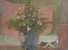 Dobroserdov Mikhail Vladimirovich (1906-1984), a 20th century oil on canvas, portrait of a child