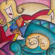 Eric Waugh (b.1963), a contemporary limited edition mixed media painting on canvas, abstract